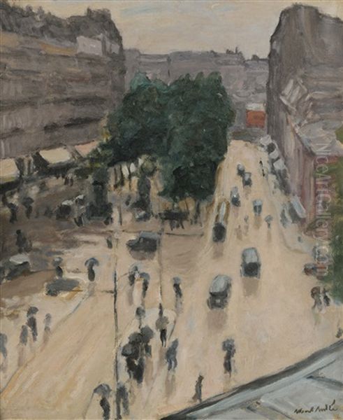 Place Pigalle, Pluie - view 1