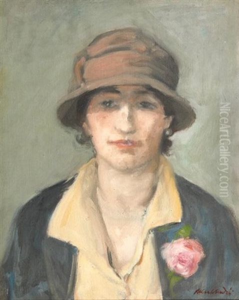 Portrait De Jeune Femme Au Chapeau - view 1