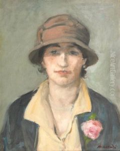 Portrait De Jeune Femme Au Chapeau by Albert Andre