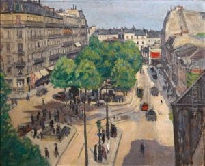 Vue De Paris, Le Cirque Bouglione A Pigalle Et La Sortie Des Metros Vue De Paris, Le Cirque Bouglione A Pigalle Et La Sortie Des Metros
