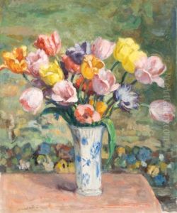 Nature Morte Au Bouquet De Fleurs by Albert Andre