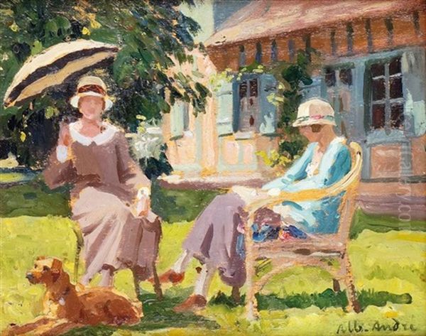 Jeunes Femmes Dans Le Jardin De Laudun - view 1