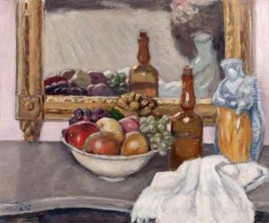 Fruits Devant Une Glace by Albert Andre