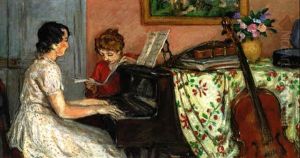 Le Lecon De Piano by Albert Andre