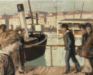 La Passerelle, Vieux Port De Marseille by Albert Andre