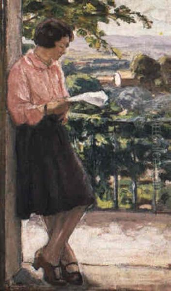 Jeune Fille Sur La Terrasse - view 1