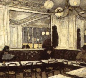 Interior Fra En Fransk Cafe by Albert Andre