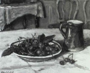Plat De Cerises Et Pichet