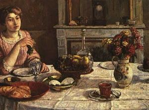 Femme Mangeant Des Raisins by Albert Andre