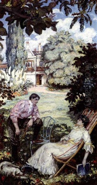 Le Repos Apres La Partie De Tennis - view 1
