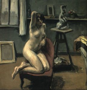 Le Modele Dans Un Fauteuil Rouge