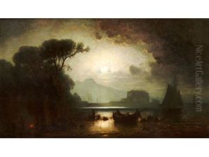 Blick Auf Den Golf Von Neapel Bei Vollmond by Tobias Andreae