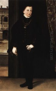 Portrait Francesco Iii Gonzaga, Duke Of Mantua, Standing Near Open Door