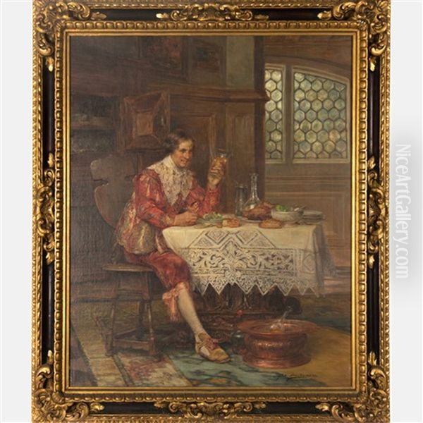 Interior Scene With Seated Man - view 1