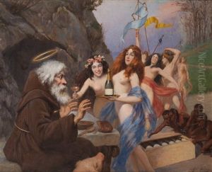 Tentation De Saint Antoine Par Le Champagne by Alex De Andreis