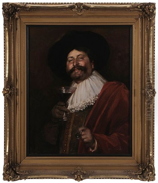 Cavalier With Wine - view 1