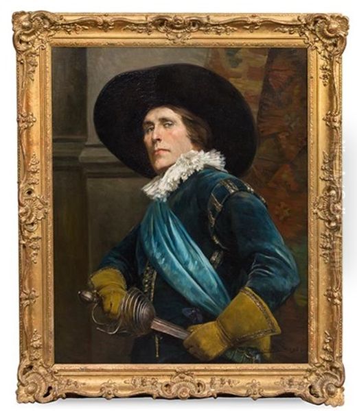 A Cavalier In A Blue Cloak - view 1