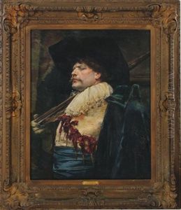 Portrait Of A Cavalier In Blue by Alex De Andreis