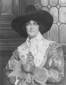 Cavalier Holding A Scroll