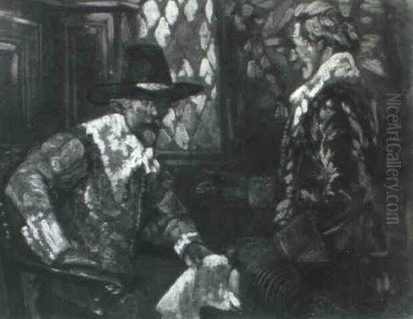 Two Cavaliers In An Interior - view 1