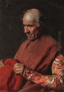 Portrat Eines Mannes In Historischem Gewand by Federico Andreotti