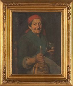 Two Portraits Of Wine Tasters by Federico Andreotti