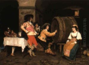 Merrymaking In A Tavern by Federico Andreotti