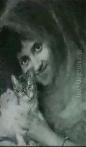 A Woman With A Kitten