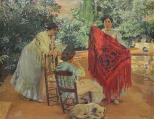 Woman In Spanish by Teodoro Andreu Y Sentamans