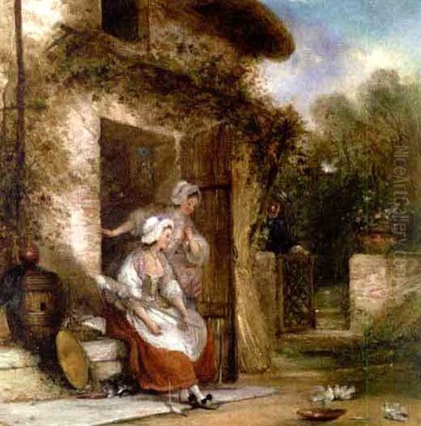 An English Doorway - Outside The Cottage Door - view 1