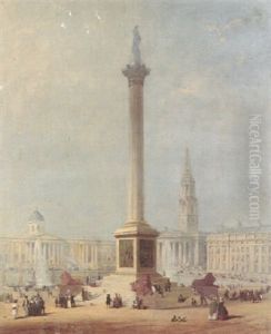A View Of Trafalgar Square, With Nelson's Column, Looking Towards The National Gallery And St.martin-in-the-fields A View Of Trafalgar Square, With Nelson's Column, Looking Towards The National Gallery And St.martin-in-the-fields