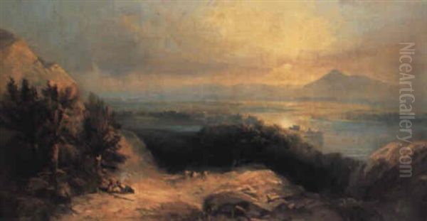 Middle Eastern City At Sunset - view 1