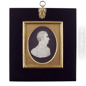 Portrait Miniature Of An Officer by Samuel Andrews