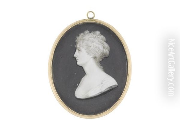 A Bust-length Portrait Of A Lady, Profile To The Left, Her Hair Curled And Upswept - view 1