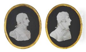 Richard, 1st Marquess Wellesley, In Military Uniform, Wearing The Sash And Breast-star Of The Order Of The Garter (+ Henry Wellesley, 1st Baron Cowley, In Double-breasted Coat, Tied Cravat; 2 Works) by Samuel Andrews