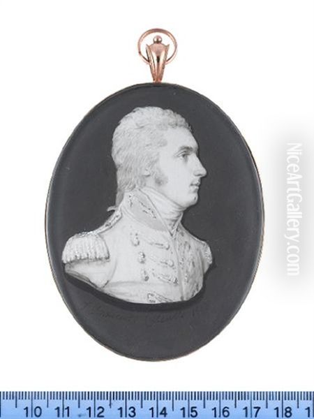 Lieutenant Colonel Matthew Merrick Shawe, Wearing Coat With Lace To The Button Holes, Epaulettes, Stock, His Hair Tied With A Ribbon Bow - view 1
