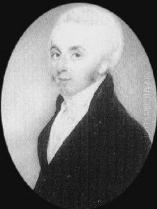 A Gentleman With Grey Side Whiskers, In Blue Coat, White Waistcoat And Stock A Gentleman With Grey Side Whiskers, In Blue Coat, White Waistcoat And Stock