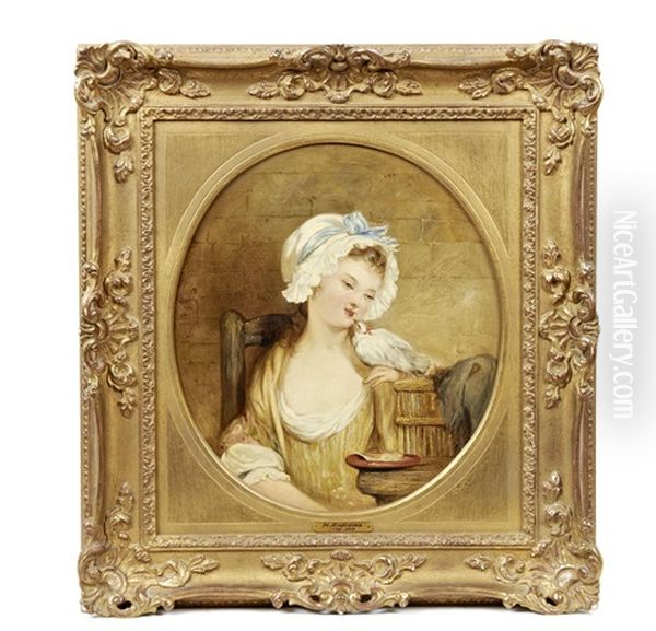 Young Girl And A Dove (in The Manner Of Greuze) - view 1