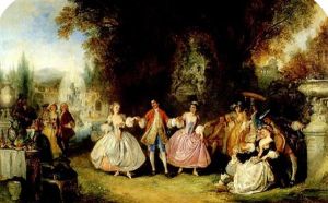 Fete Champetre In The Garden Of A Country Estate by Henry Andrews