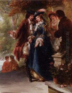 Courting Couples In A Landscape by Henry Andrews