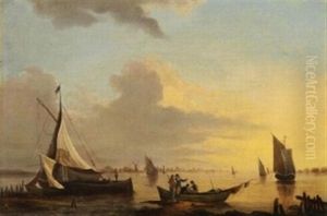 Flussmundung Mit Segelbooten by Jurriaan Andriessen