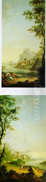 Bauer Und Knabe In Einer Landschaft - view 1