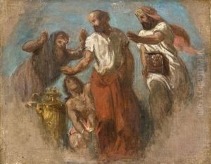 Hippocrate Refusant Les Presents Des Perses (sketch) by Pierre Andrieu