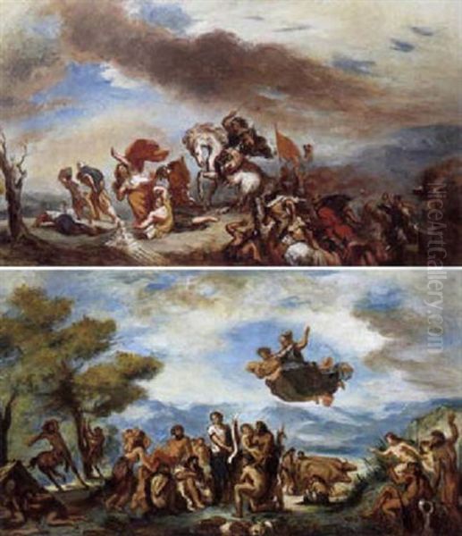 Attila Suivi De Ses Hordes Barbares Foule Au Pied L'italie Et Les Arts - view 1