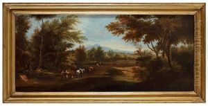 Landscape With Figures by Paolo Anesi