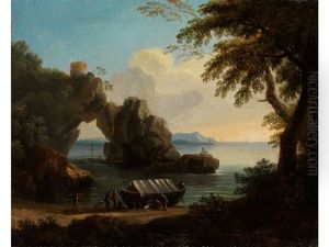 Meereslandschaft Mit Fischern by Paolo Anesi