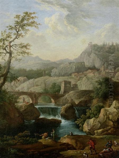 A Mountainous River Landscape - view 1