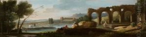 Paysages Des Environs De Rome (pair) by Paolo Anesi