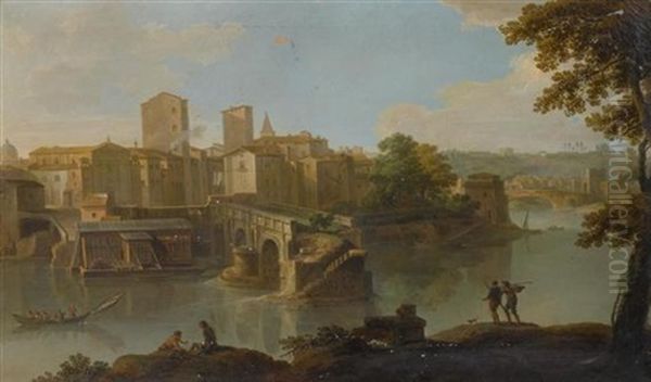 Ansicht Auf Den Tiber Und Ponte Rotto In Rom - view 1