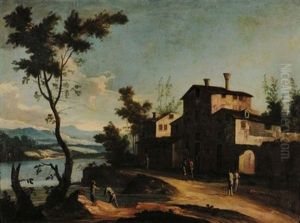 Paesaggio Fluviale (+ Paesaggio Fluviale; Pair) by Paolo Anesi